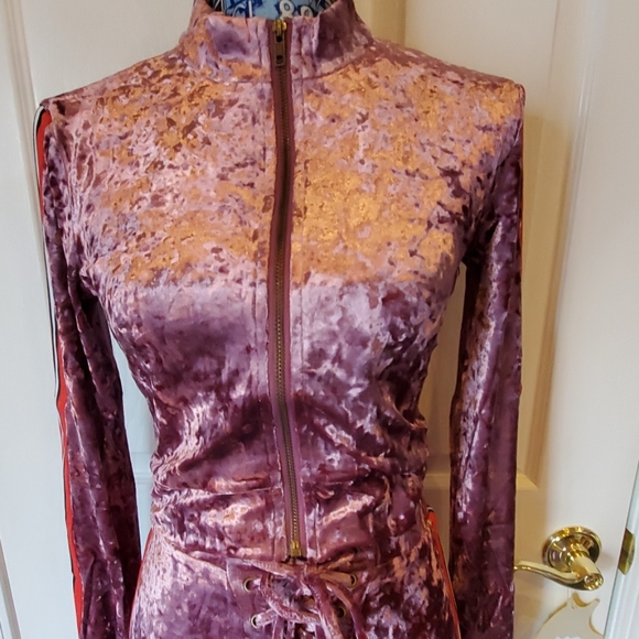 Mauve crushed velvet jogger set NWOT S, M, L - Picture 5 of 8